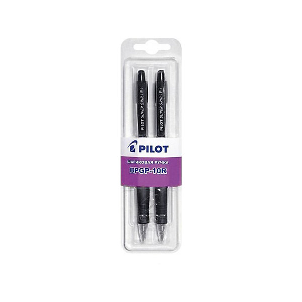 

Шариковые ручки Pilot 0,7 мм 2 шт, чёрные, Черный