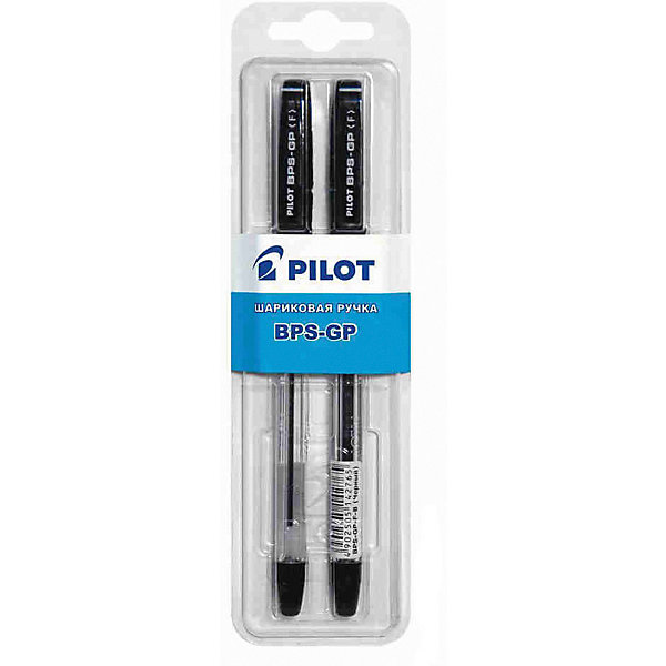 

Шариковые ручки Pilot 0,7 мм 2 шт, чёрные, Черный