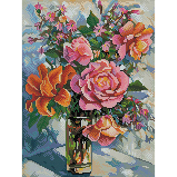 Белоснежка Алмазная мозаика Белоснежка «Натюрморт с розами», 30х40 см