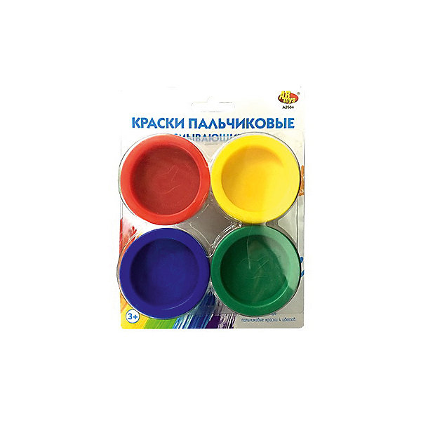 

Краски пальчиковые Abtoys 4 цвета