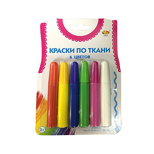 

Краски по ткани Abtoys 6 цветов