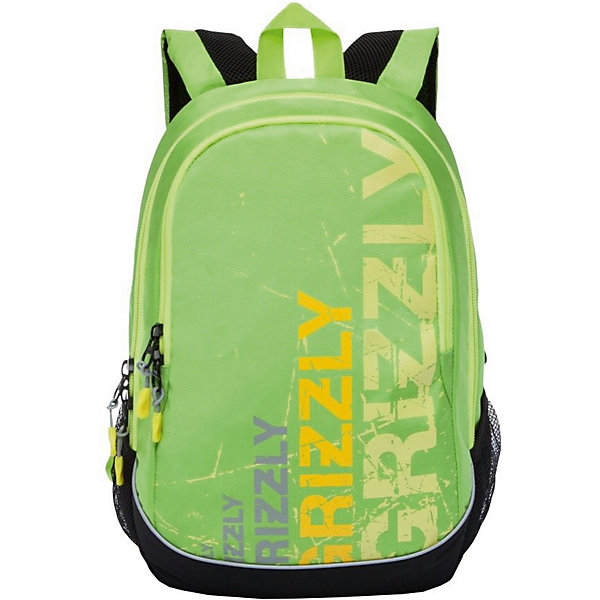 

Рюкзак Grizzly, чёрный/салатовый, Schwarz/grün