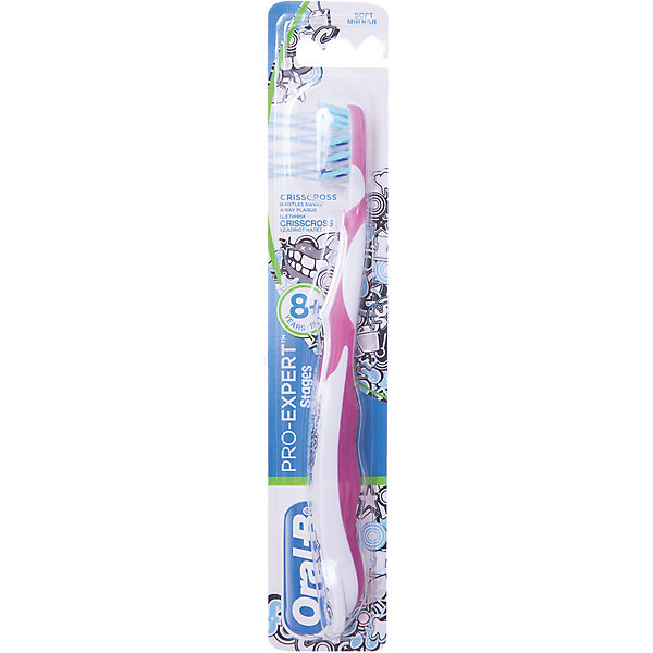 

Детская зубная щетка Oral-B Stages от 8 лет, бело-розовая