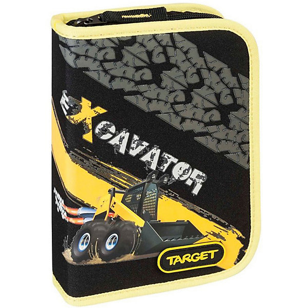 

Пенал с наполнением Target Collection "Экскаватор", Черный/желтый