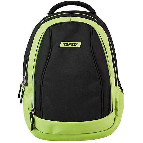 

Рюкзак школьный 2 в 1 Target Collection "Black lime", Schwarz/grün
