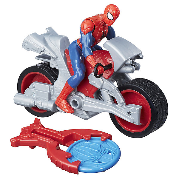 

Фигурка с транспортным средством Marvel Spider-man Человек-паук на мотоцикле