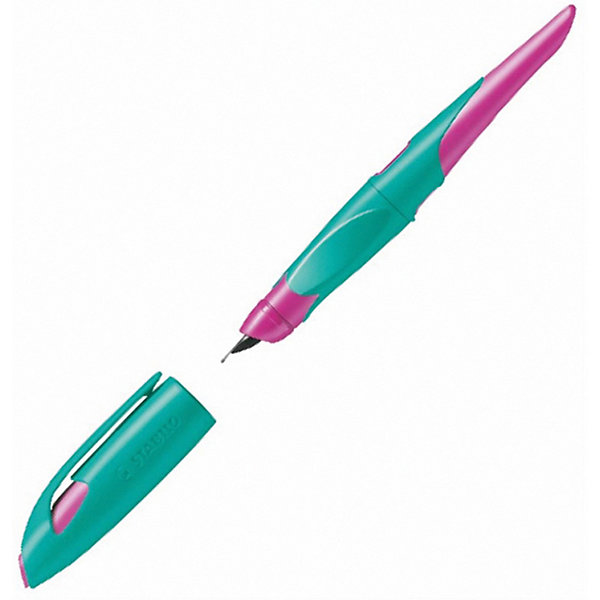 

Перьевая ручка Stabilo "Easybirdy" для левшей, розово-бирюзовая, Зеленый/розовый
