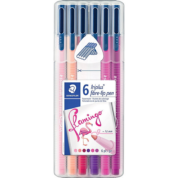 

Набор фломастеров Staedtler «Triplus color», 6 цветов фламинго, Разноцветный