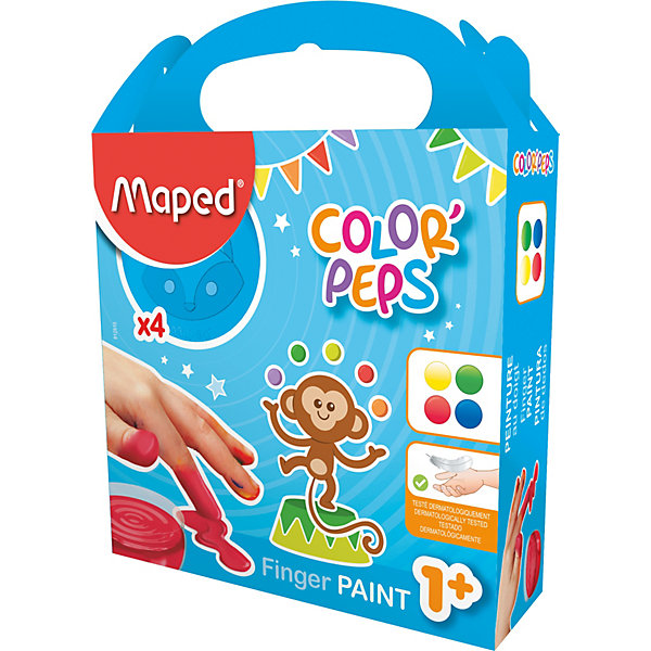 

Пальчиковые краски Maped «Color' peps», 4 цвета