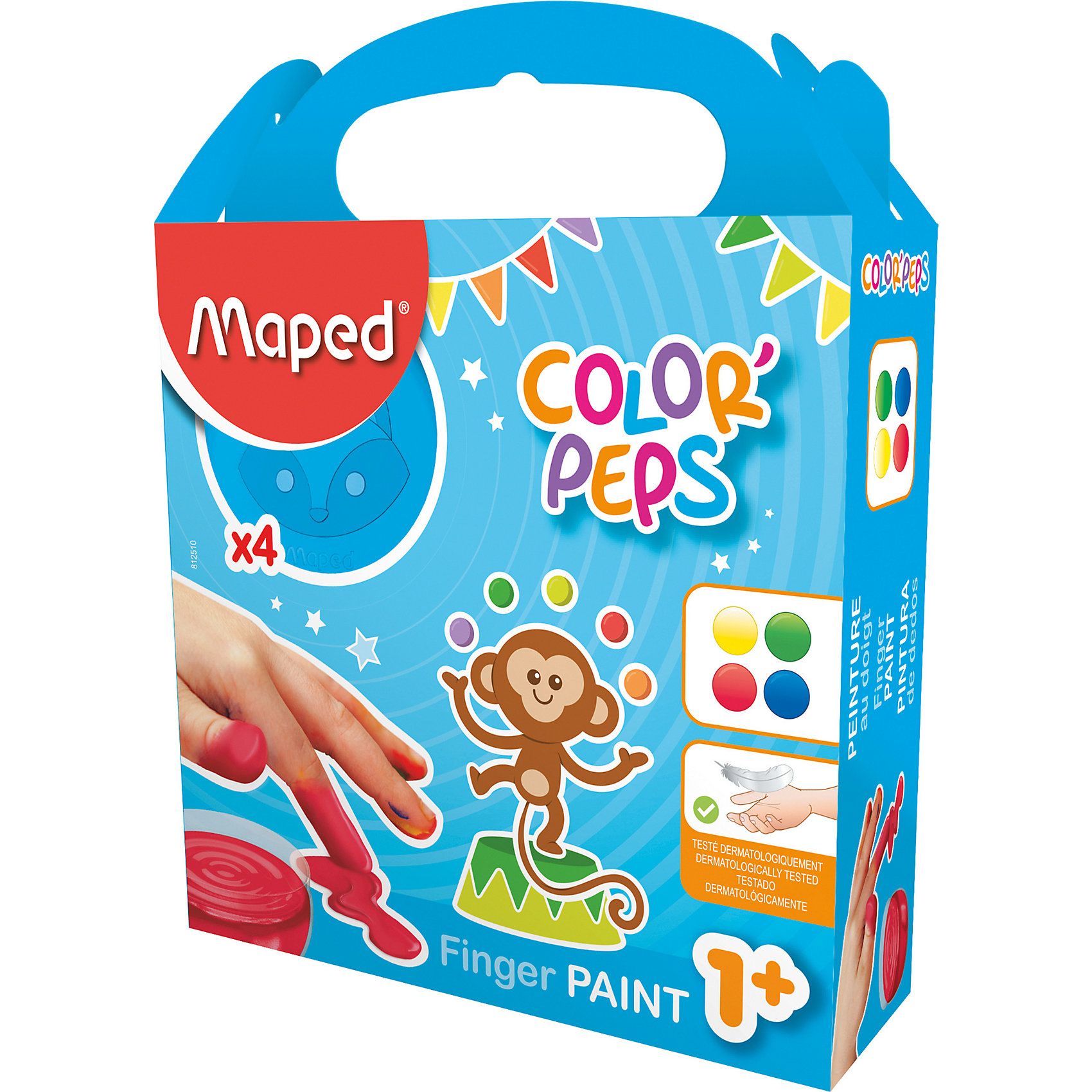 фото Пальчиковые краски Maped «Color' peps», 4 цвета
