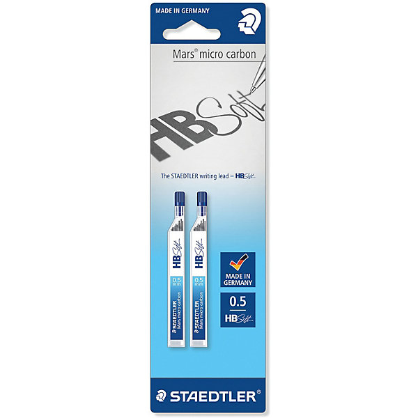 

Набор грифелей для механических карандашей Staedtler «HB soft», 2 упаковки по 12 шт, Черный