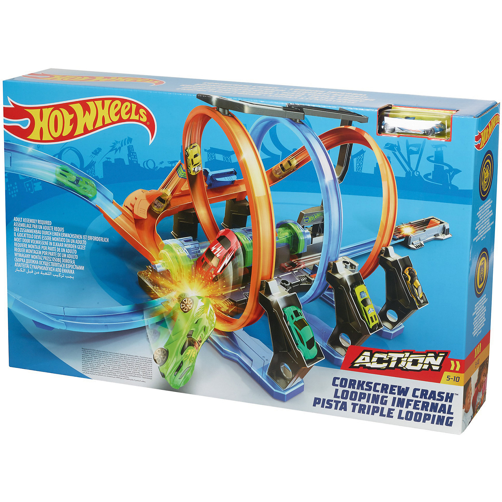 фото Автотрек Hot Wheels Винтовое столкновение Mattel