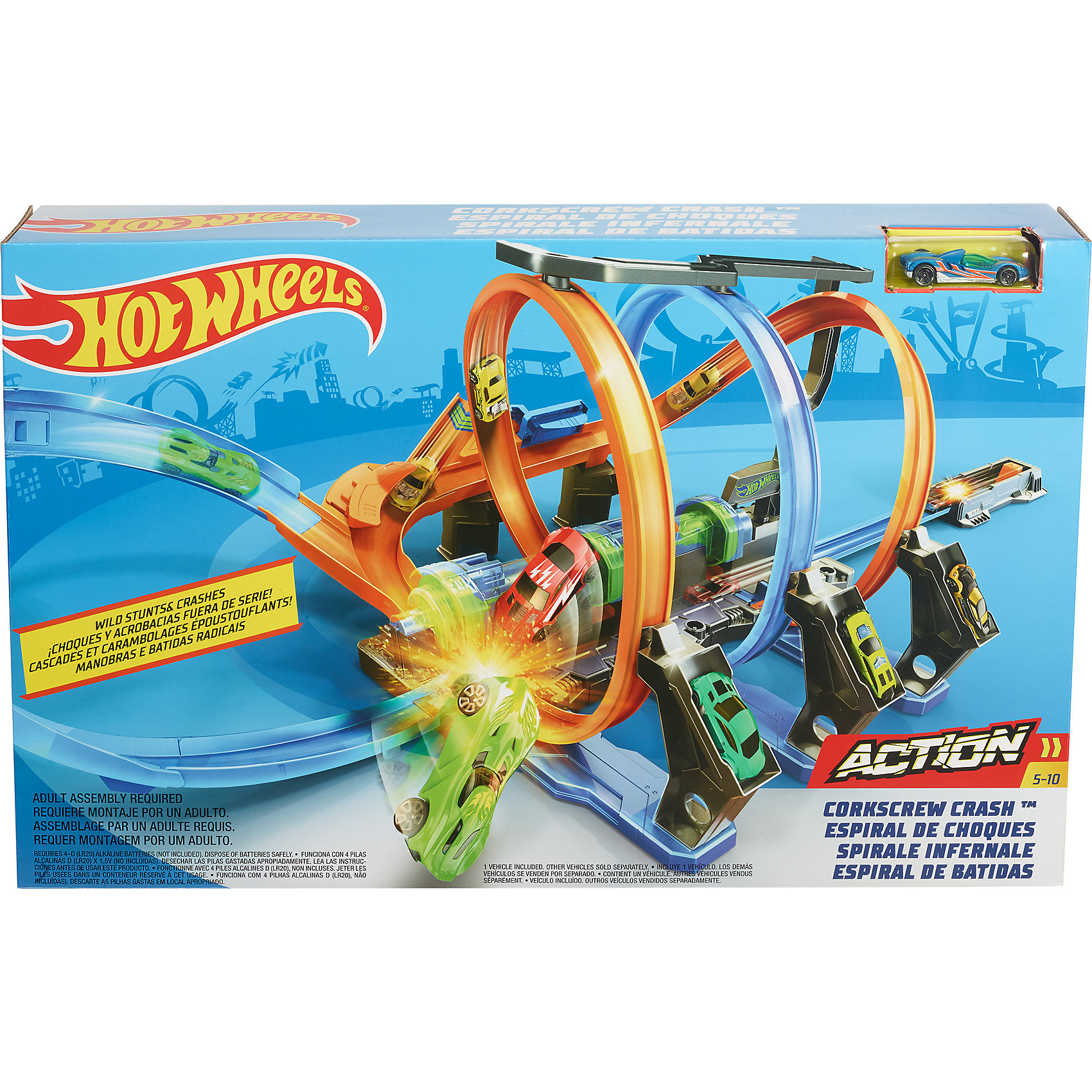 фото Автотрек Hot Wheels Винтовое столкновение Mattel