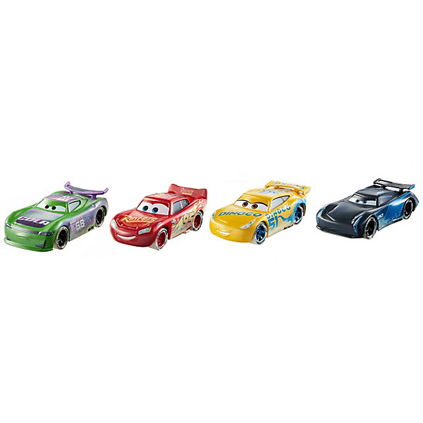 Mattel Cars® Набор из 4-х Тачек из серии 