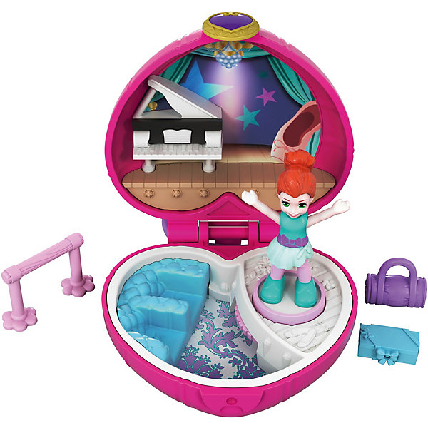 

Игровой набор Polly Pocket Smart Stick, розовое сердце