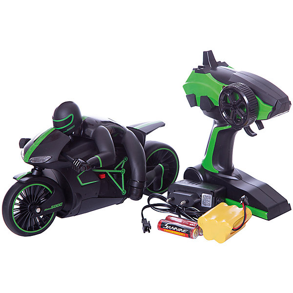 1Toy Радиоуправляемый мотоцикл 1toy "Драйв" с гонщиком, зелёный