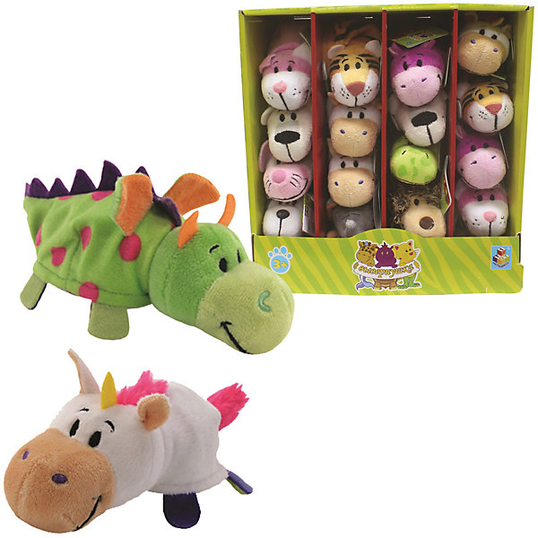 

Мягкая игрушка-вывернушка 1toy Единорог - Дракон, 12 см, Разноцветный