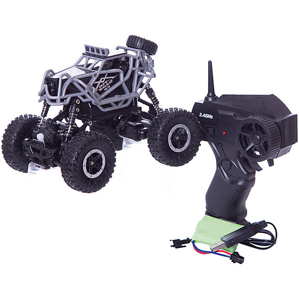 

Радиоуправляемая машинка 1toy "Драйв" Раллийная машина бигвил, серо-чёрная, Черный/серый