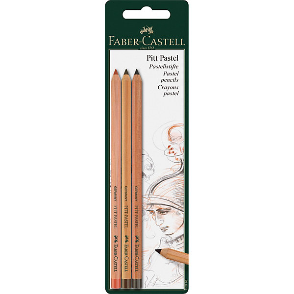 Пастельные карандаши "Pitt Pastel" 03цв., блистер Faber Castell 8424138