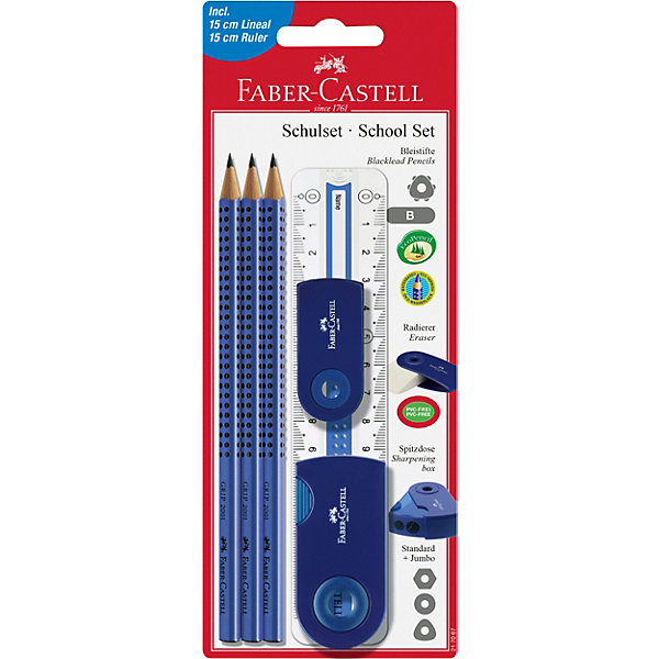 

Специальный набор с карандашами Faber-Castell «Grip 2001», синий