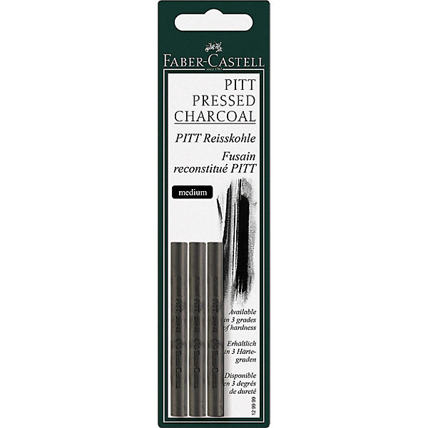 Faber-Castell Пресованный уголь Fabler-Castell «Pitt Monochrome», 3 шт