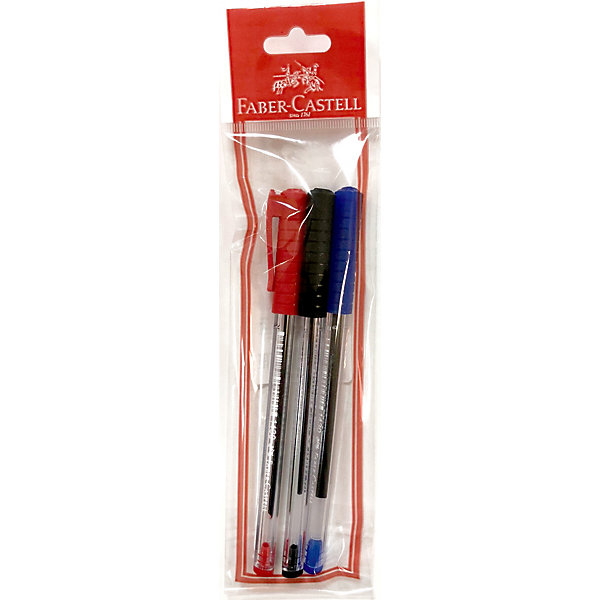 

Шариковая ручка Faber-Castell, 3 шт, Разноцветный