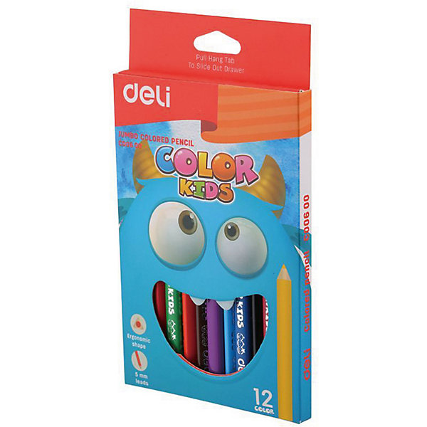

Цветные карандаши Deli "Color Kids Jumbo", трехгранные, Разноцветный, Цветные карандаши Deli "Color Kids Jumbo", трехгранные