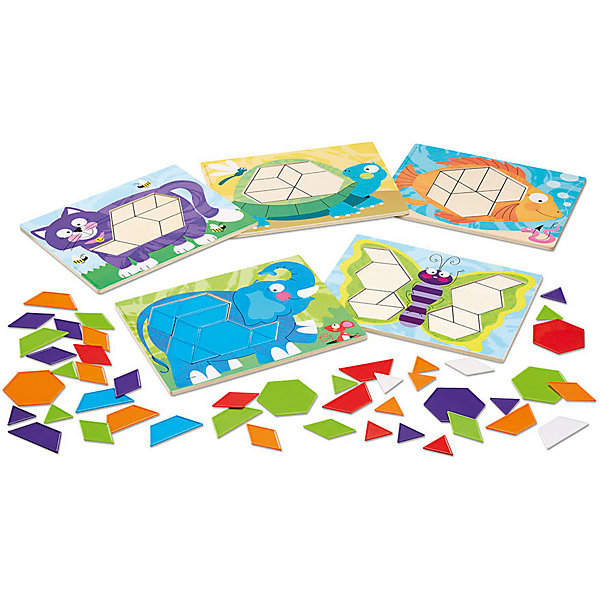 

Трафарет Melissa & Doug "Животные" с блоками на досках