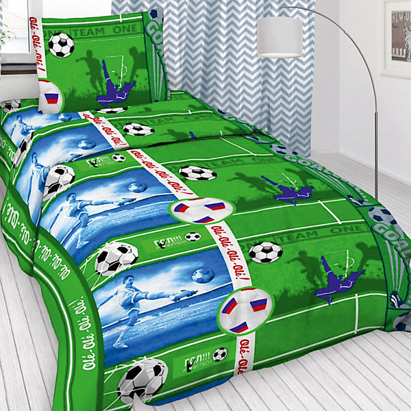 

Детское постельное белье 1,5 сп Letto, Футбол, Зеленый