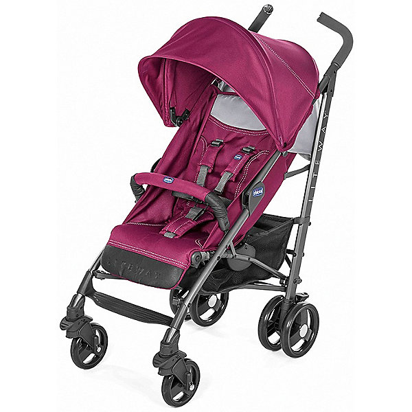 

Коляска-трость Chicco "Lite Way 3 Top" Red Plum, с бампером, Красный