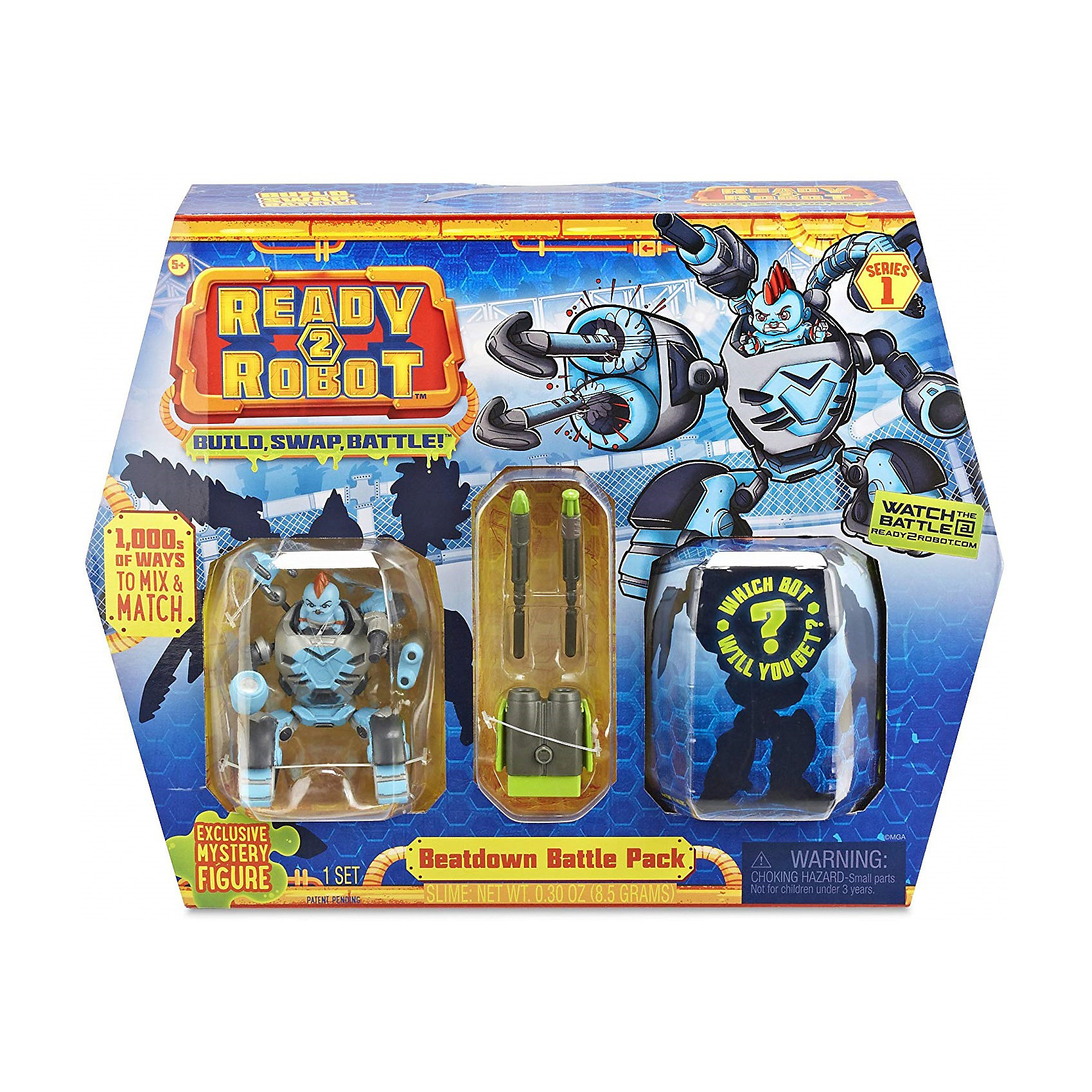 фото Игровой набор MGA Entertainment "Ready2Robot" Две капсулы, Сокрушитель и оружие