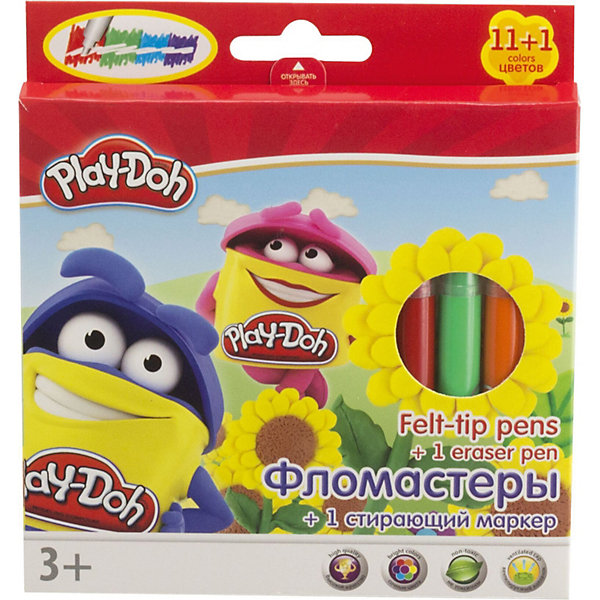 

Набор фломастеров Darpeje "Play-Doh", 12 предметов, Желтый