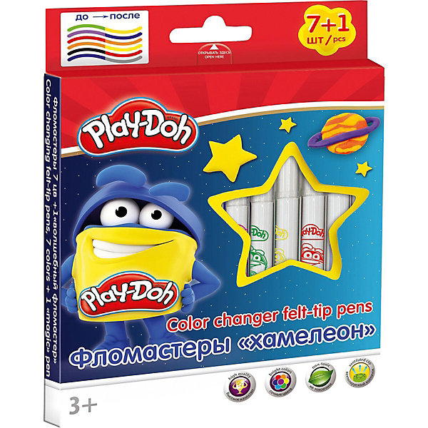 

Набор фломастеров Darpeje "Play-Doh", 8 цветов, Синий