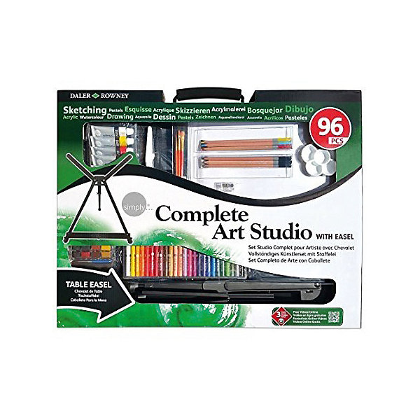

Художественный набор Daler Rowney "Simply" с мольбертом, 96 предметов, Разноцветный