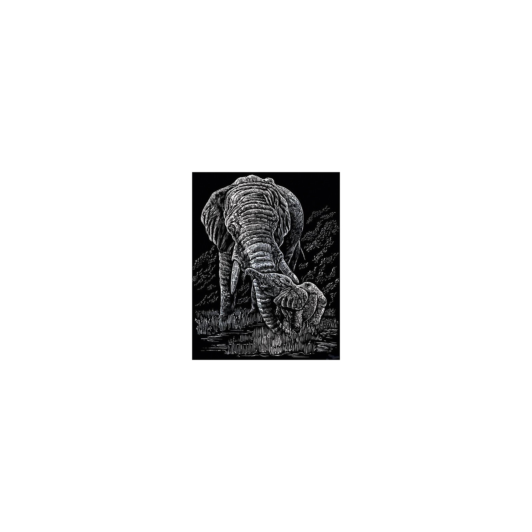 фото Гравюра Royal&Langnickel "Слоны", серебро