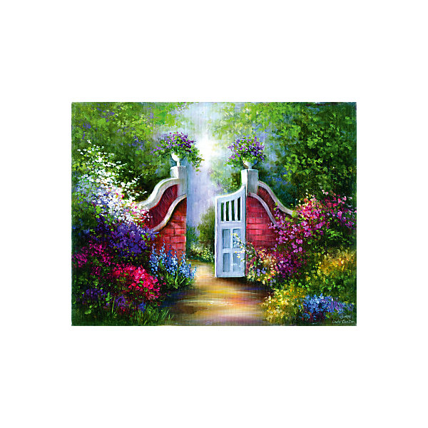 фото Картина по номерам на холсте Гризайль Royal&Langnickel "Садовые ворота", 28х35 см