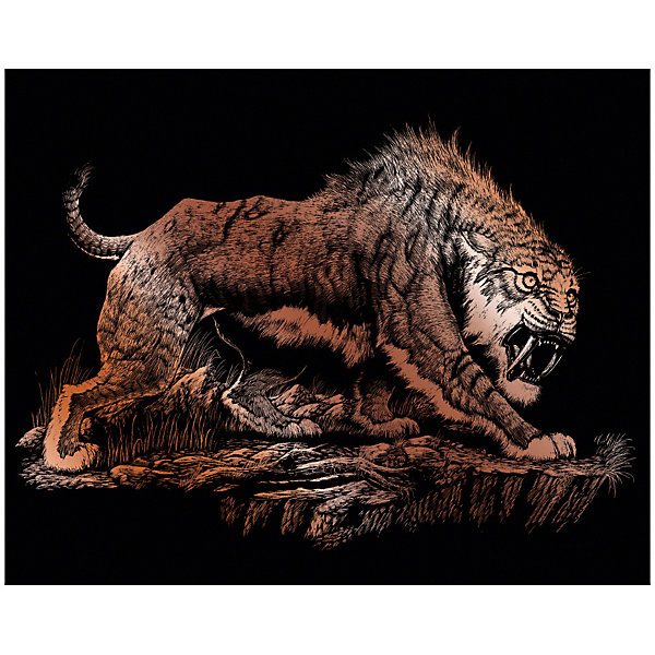 фото Гравюра Royal&Langnickel "Саблезубый тигр", медь