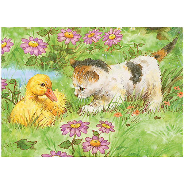 

Мини-картина по номерам карандашами Royal&Langnickel "Кот и утка", 14х20 см