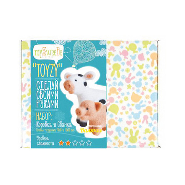 

Набор для валяния Toyzy "Коровка и свинка", Разноцветный