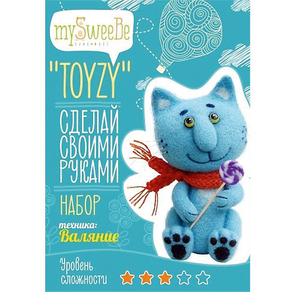 

Набор для валяния Toyzy "Синий кот", Разноцветный