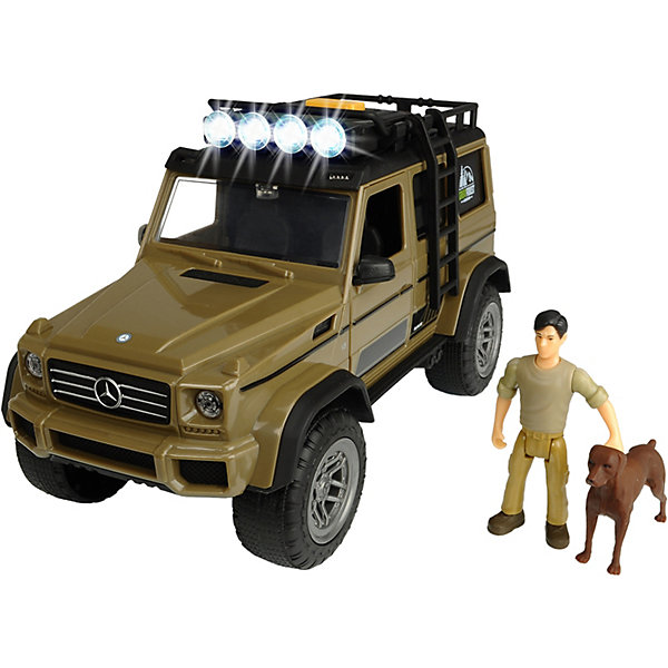 фото Игровой набор охотника dickie toys mb amg 500 4x4 playlife, 23 см