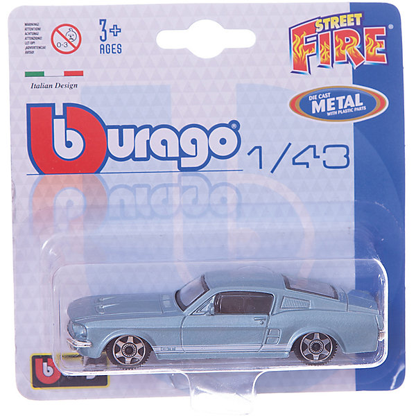 Коллекционная машинка "Ford Mustang GT" 1:43, синяя Bburago 8541586