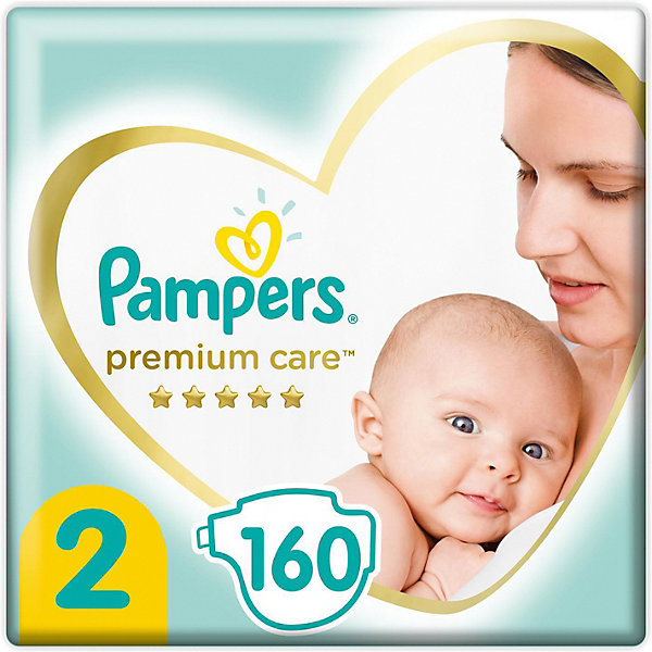 Pampers Подгузники Pampers Premium Care 4-8 кг, размер 2, 160 шт.