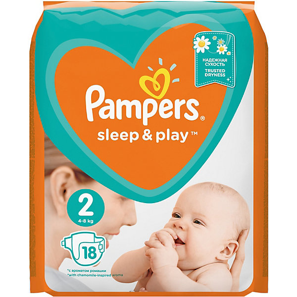 

Подгузники Pampers Sleep & Play 4-8 кг, 2 размер, 18 шт.
