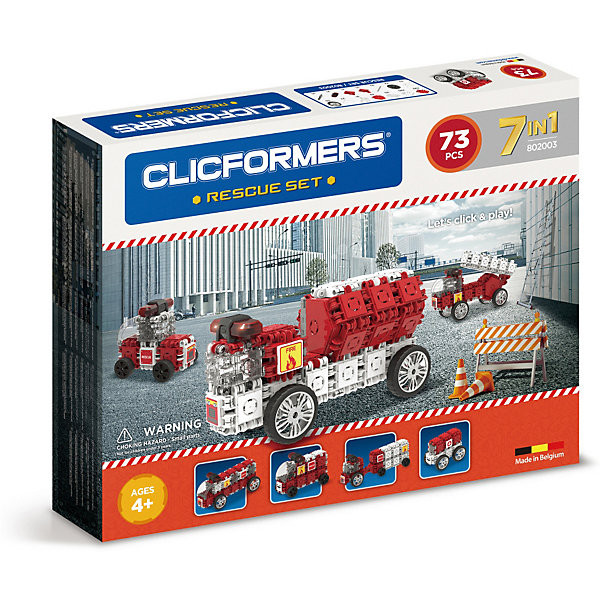 

Конструктор CLICFORMERS Rescue set 73 детали, Разноцветный