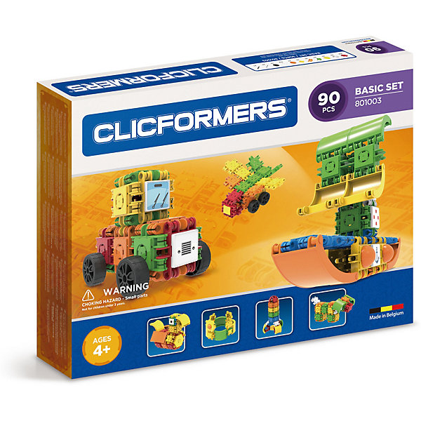 

Конструктор CLICFORMERS Basic Set 90 деталей, Разноцветный
