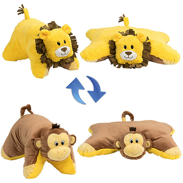 

Подушка-Вывернушка 2в1 1toy "Лев-Обезьянка", Разноцветный