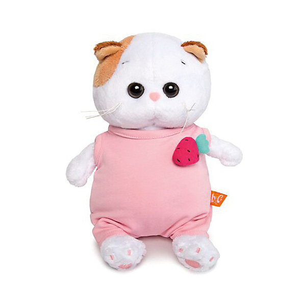 

Мягкая игрушка Budi Basa Кошечка Ли-Ли Baby в розовом комбинезоне с клубничкой, 20 см, Белый