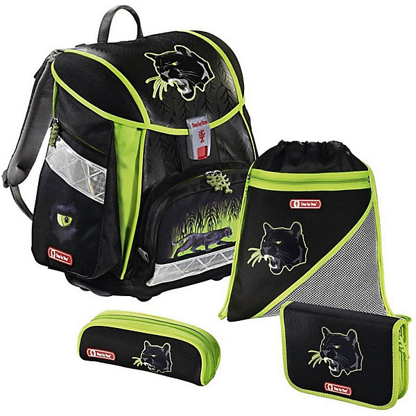 

Ранец с наполнением Hama "Step By Step Touch2" Wild Cat, Schwarz/grün