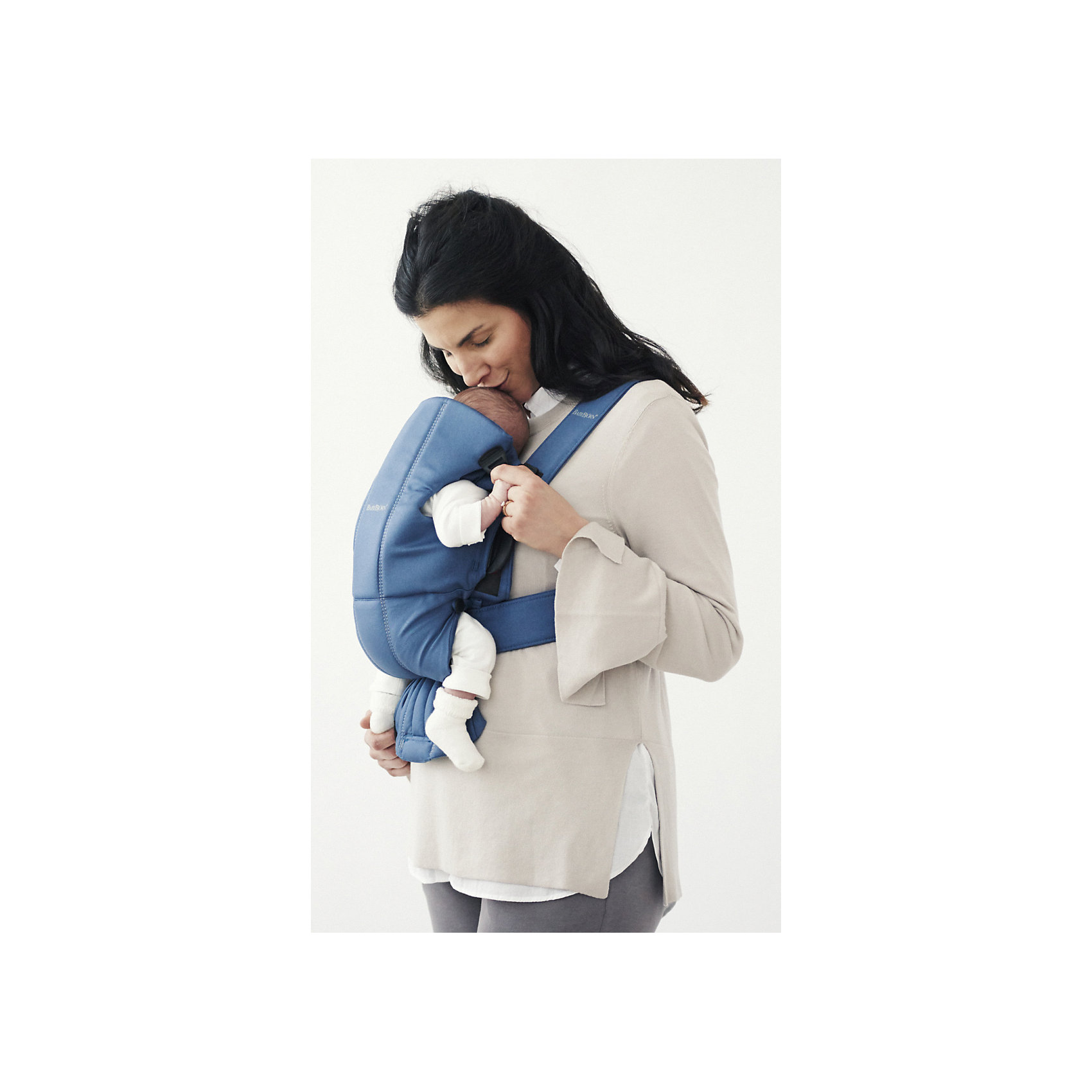 фото Рюкзак-кенгуру BabyBjorn Mini Cotton индиго